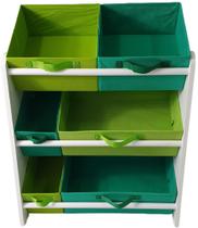 Organizador de Brinquedos Infantil Médio VERDE BANDEIRA E VERDE LIMÃO Organizador de Brinquedos Infantil Médio VERDE BANDEIRA E VERDE LIMÃO