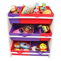 Organizador de Brinquedos Infantil Médio VERMELHO E VIOLETA Organizador de Brinquedos Infantil Médio VERMELHO E VIOLETA