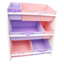 Organizador de Brinquedos Infantil Montessoriano Rosa e Lillás