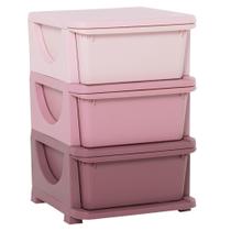 Organizador de Brinquedos Qaba com 3 Gavetas e 3 Níveis de Armazenamento Organizador de Brinquedos Qaba com 3 Gavetas e 3 Níveis de Armazenamento