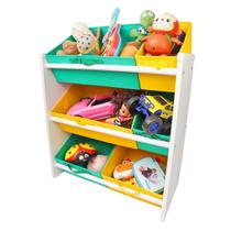 Organizador de Brinquedos Seleção Tema Infantil Médio AMARELO E VERDE