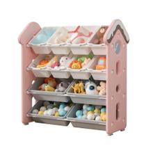 Organizador de Brinquedos UNICOO Kids Candy House - 4 Andares com 12 Caixas