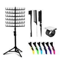 Organizador de cabelo Laflare Standing Braid com 144 pinos (preto)