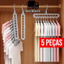Organizador de Cabide Multiuso para Guarda Roupa Dobrável 9 Divisórias Organização 360º