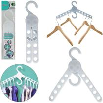 Organizador de cabide roupa de plastico com 10 espacos + gancho dikamais 42x21,5cm - Z PLASTIC Organizador de cabide roupa de plastico com 10 espacos + gancho dikamais 42x21,5cm - Z PLASTIC