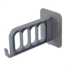 Organizador de Cabides com 4 Espaços Gancho Autoadesivo 11,3x7,5x6cm