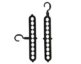 Organizador de Cabides em Plástico Preto 10 Divisórias 37cm - Ampeplast