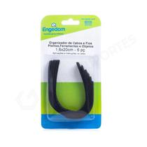 Organizador de Cabos 1,6 x 20 cm Preto - Engedom 3711