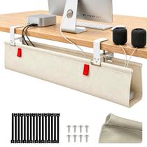 Organizador de Cabos AHOMO Suporte para Cabos Sob a Mesa 91 cm Bege Organizador de Cabos AHOMO Suporte para Cabos Sob a Mesa 91 cm Bege