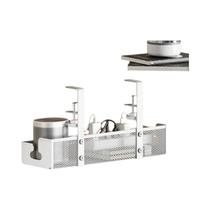 Organizador De Cabos De Aço Para Mesa Sem Perfuração, Bandeja De Armazenamento Para Escritório Em