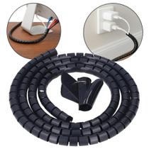 Organizador de Cabos Espiral 22mm x 3m Flexível e Durável BOM5540 Organizador de Cabos Espiral 22mm x 3m Flexível e Durável BOM5540