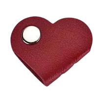 Organizador De Cabos Para Celular Em Couro PU Em Formato De Coração, Multifuncional, Suporte Para