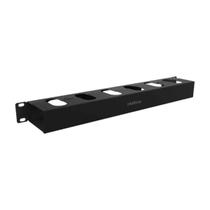Organizador de Cabos para Rack 1U 80mm OCH1U Compatível com Racks 19", Aço Reforçado, Ideal para Redes e Servidores