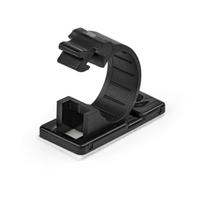 Organizador de Cabos StarTech.com - 100 Clipes Adesivos Pretos - Nylon Autoadesivos