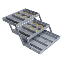 Organizador de Cajones Expandible Inteligente de 3 Niveles ABS 24x15x4.5 cm