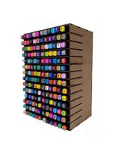 Organizador De Caneta Marcadora Touch 168 Canetas Box Empilhavel com Colmeia