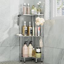Organizador de Canto para Banheiro Consumest de 3 Níveis em Aço Inoxidável 24 x 24 x 79 cm Organizador de Canto para Banheiro Consumest de 3 Níveis em Aço Inoxidável 24 x 24 x 79 cm