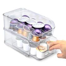 Organizador de Cápsulas de Café Famaster Transparente de 2 Níveis para Gaveta Organizador de Cápsulas de Café Famaster Transparente de 2 Níveis para Gaveta
