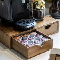 Organizador de cápsulas de café FLYIEE Wooden K Cup Drawer 30 cápsulas