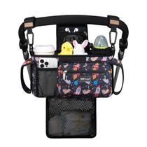 Organizador de carrinho de bebê TopDesign com bolsa de malha e porta-copos Organizador de carrinho de bebê TopDesign com bolsa de malha e porta-copos