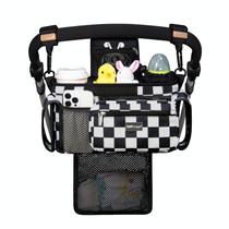 Organizador de carrinho de bebê TopDesign com bolsa de malha removível Organizador de carrinho de bebê TopDesign com bolsa de malha removível