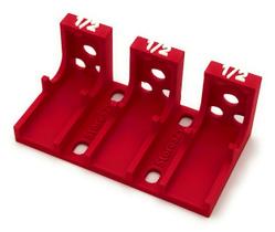 Organizador de catracas com suporte magnético para caixa de ferramentas, vermelho e branco, 3D