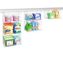 Organizador de cestos de roupa suja suspensos Sonyabecca 3-Tier White