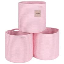 Organizador de cestos Storage Cubes voten 28x28x28 cm - rosa, pacote com 3