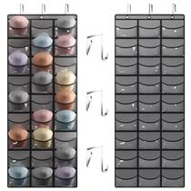 Organizador de Chapéus Fixwal com 27 Bolsos para Porta Cinza Organizador de Chapéus Fixwal com 27 Bolsos para Porta Cinza