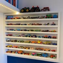 Organizador de Colecionáveis MDF Branco, 60x60x10 cm, Retangular, Estilo Moderno, com Fundo Organizador de Colecionáveis MDF Branco, 60x60x10 cm, Retangular, Estilo Moderno, com Fundo