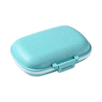 Organizador De Comprimidos Para Viagem Com 8 Compartimentos, Caixa De Medicamentos Em Palha De Trigo