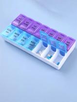 Organizador de Comprimidos Semanal com 14 Grades - Portátil para Viagens