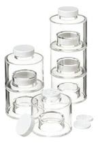 Organizador de Condimentos Empilhável - Kit com 6 Recipientes para Temperos
