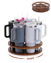 Organizador de copos FAITIO Rotating Wood 900 mL 1,2 L 7 xícaras
