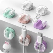 Organizador de cordões Chfeila Crystal Multicolor Dual Spring, pacote com 8 Organizador de cordões Chfeila Crystal Multicolor Dual Spring, pacote com 8