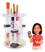 Organizador De Cosmético Maquiagem Acrílico Giratório 360º G