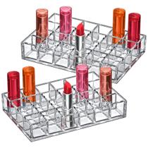 Organizador de cosméticos Amazing Abby Allure, pacote com 2 unidades, acrílico com 24 slots