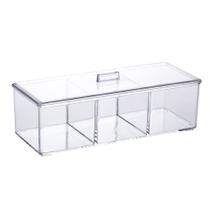 Organizador de cosméticos com divisória 23x 9x 8,5cm Organizador de cosméticos com divisória 23x 9x 8,5cm