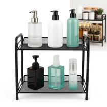 Organizador de Cosmeticos Cremes Esmaltes Perfumes 2 Prateleiras Aramado Para Banheiro Penteadeira