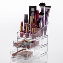 Organizador de cosmeticos de acrilico com gaveta elegance