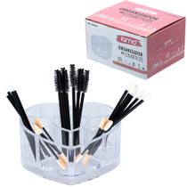 Organizador de cosmeticos de acrilico coracao com 8 cavidades iamo 11,5x9,5x6cm