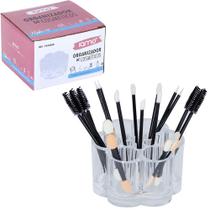 Organizador de cosmeticos de acrilico redondo com 12 cavidades iamo 5,9x9,2cm de ø