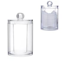 Organizador de Cosméticos De Acrílico Redondo Porta Algodão