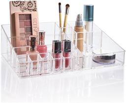 Organizador de cosméticos e paletas de maquiagem de plástico transparente de qualidade premium Coleção Audrey