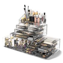 Organizador de cosméticos para maquiagem e gavetas de armazenamento READAEER Clear