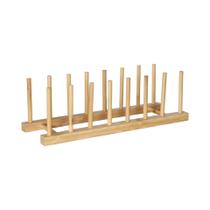 Organizador De Cozinha De Bambu 2024 DIY Armário De Madeira Suporte Para Pratos Suporte Para Pratos