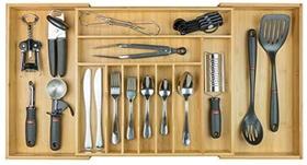 Organizador de cozinha KitchenEdge Premium Silverware Bamboo