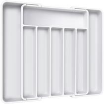 Organizador de Cubiertos Aujen Ajustable y Expandible Blanco 26-50 cm