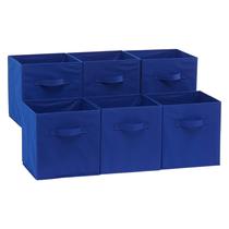 Organizador de cubos de armazenamento Amazon Basics Navy Blue, pacote com 6