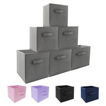 Organizador de cubos dobráveis EBIGIC para caixas de armazenamento (pacote com 6) Organizador de cubos dobráveis EBIGIC para caixas de armazenamento (pacote com 6)